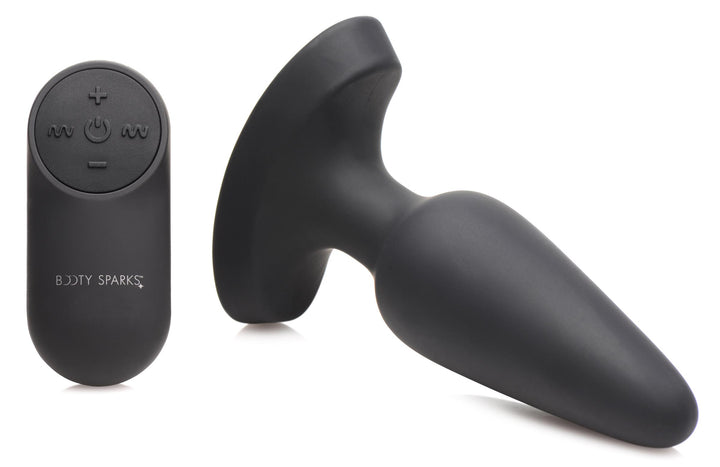 28X Laser Heart Silicone Anal Plug with Remote – Medium Booty Sparks