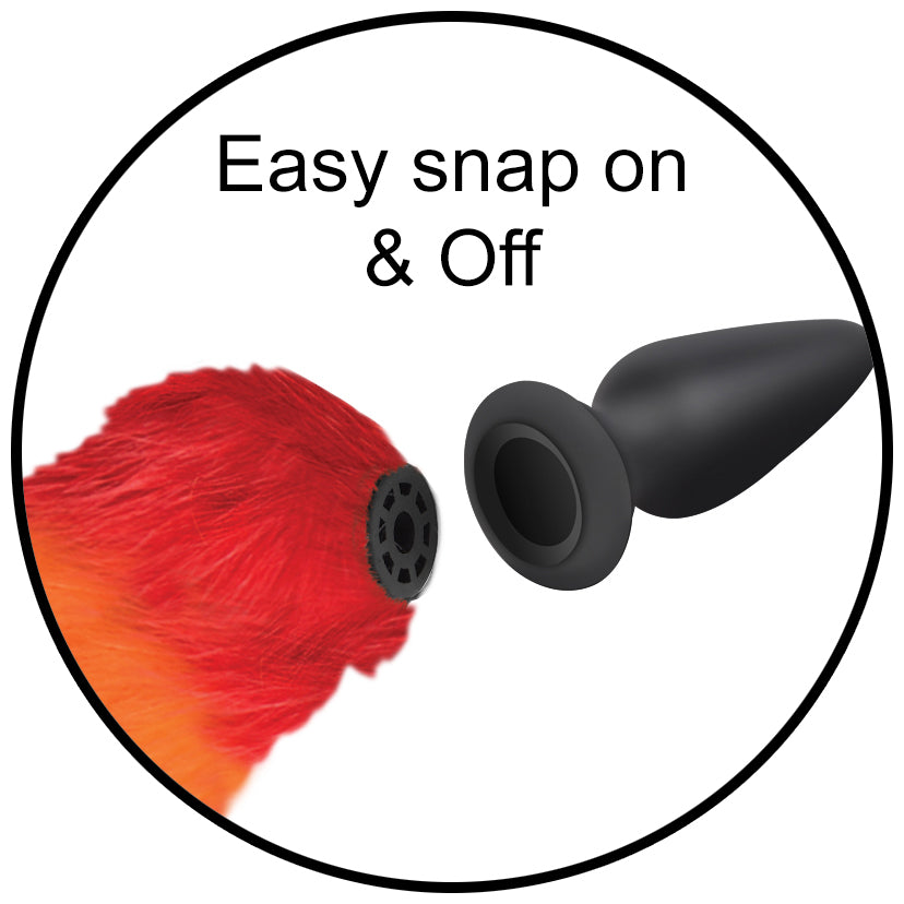 Tailz Snap-On Interchangeable Rainbow Fox Tail