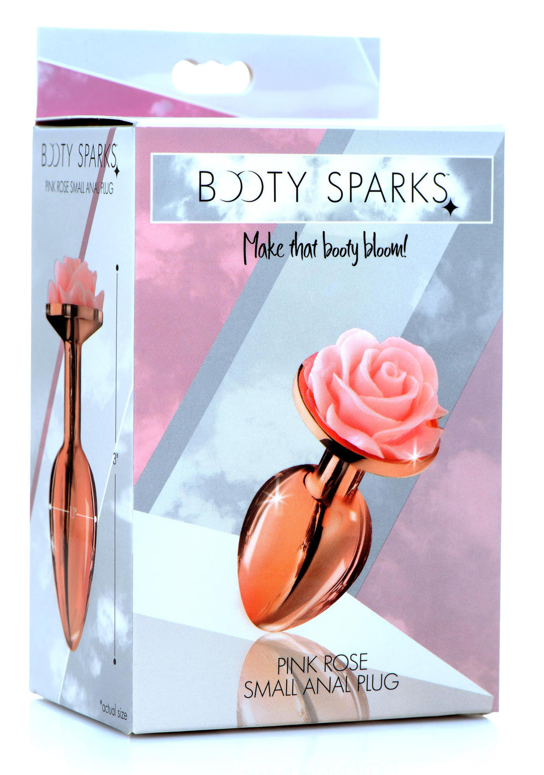 Rose Gold Anal Plug with Pink Flower - Small Booty Sparks