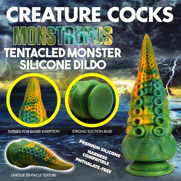 Monstropus 8.5 Inch Silicone Tentacle Dildo w/ Suction Cup