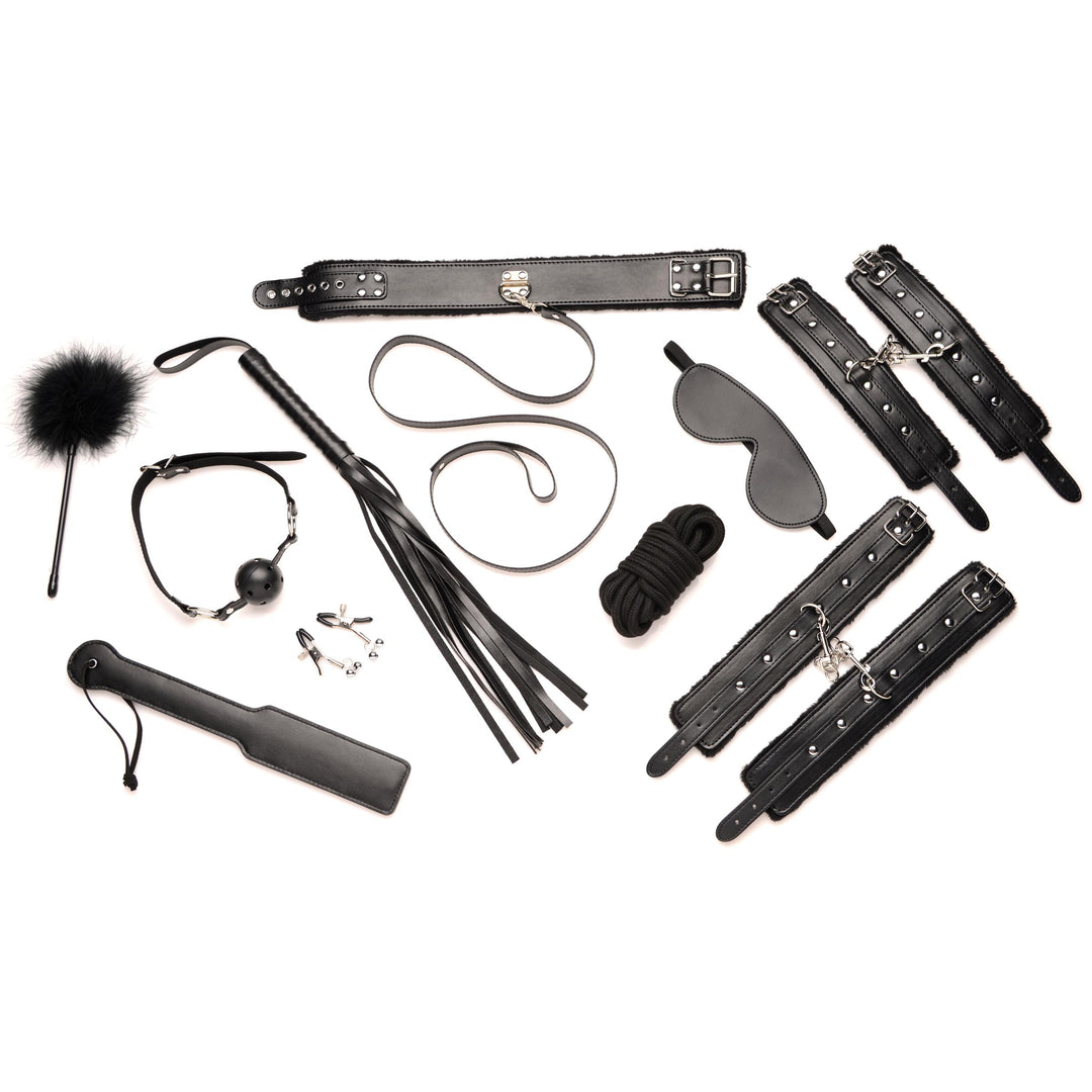10 Piece Plush Bondage Set Sizzling BDSM Accessories