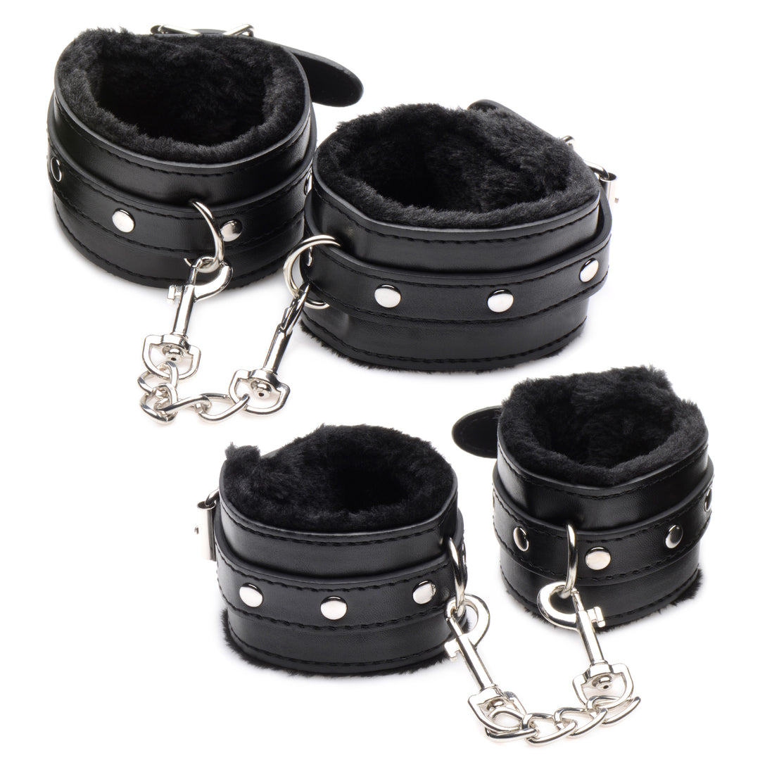 10 Piece Plush Bondage Set Sizzling BDSM Accessories