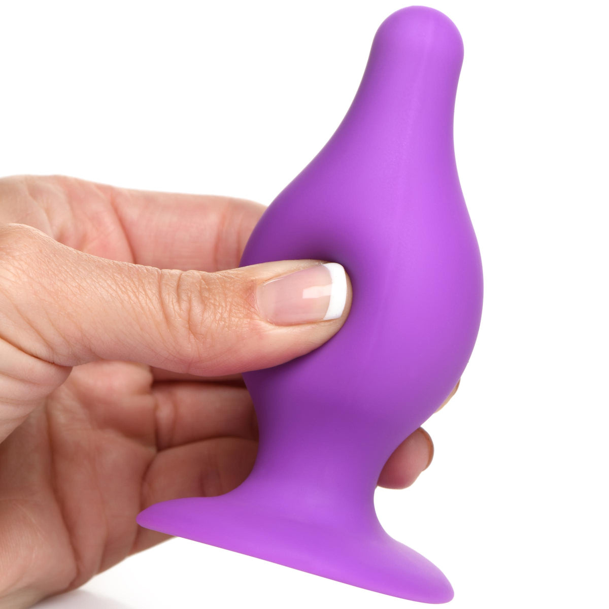 Squeeze-It Squeezable Tapered Anal Plug, Medium, Purple