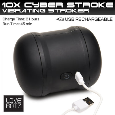 10X Cyber Stroke | Vibrating Masturbator - Cock Stroker