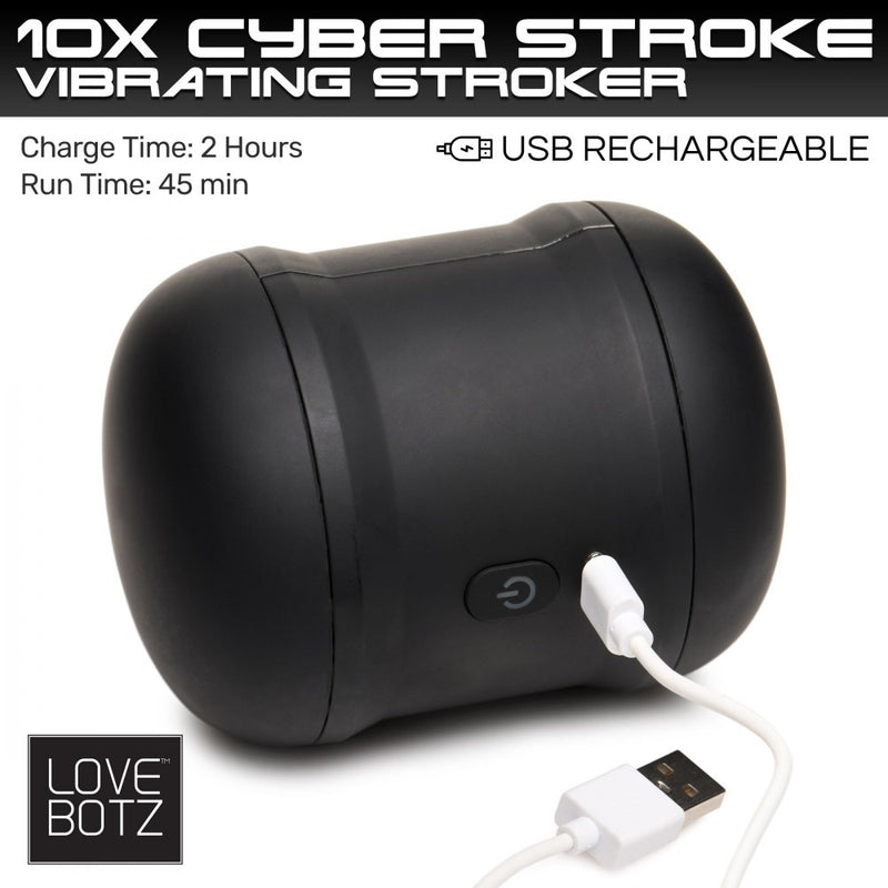 10X Cyber Stroke | Vibrating Masturbator - Cock Stroker