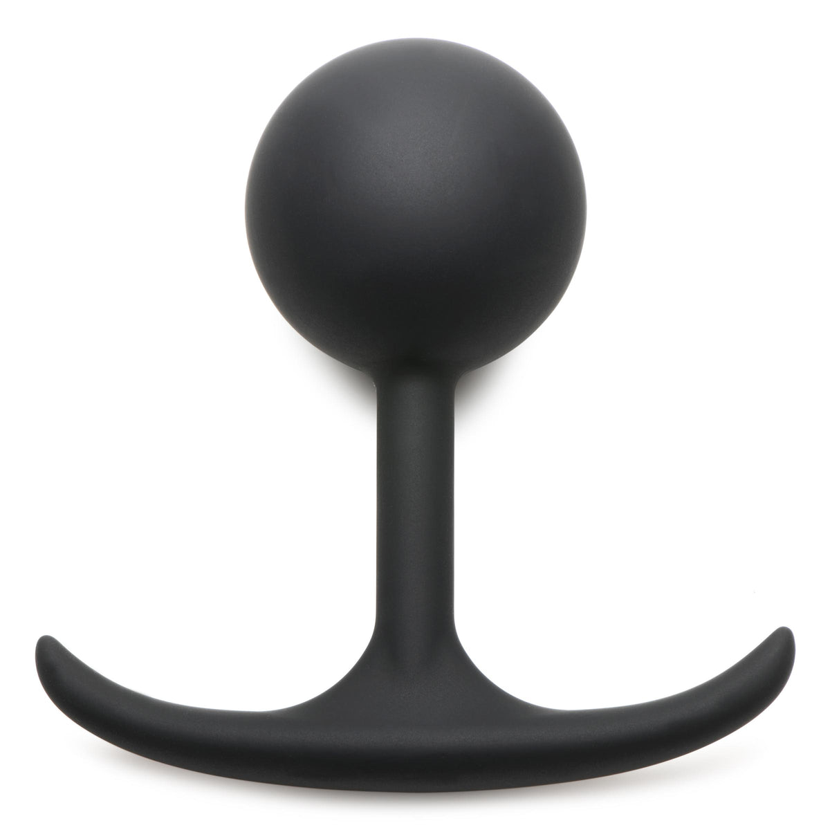 Premium Silicone Round Weighted Anal Plug, Large