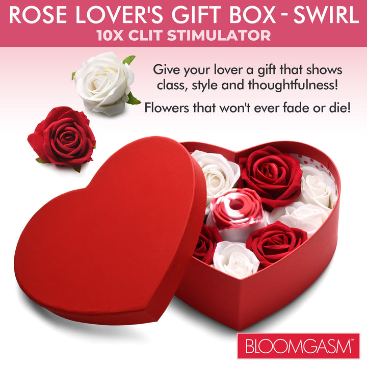 Rose Lovers Gift Box 10X Clit Suction Rose, Swirl