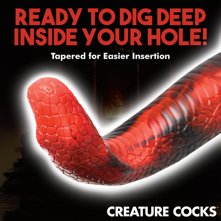 King Cobra 10 Inch Silicone Fantasy Snake Dildo w/ Suction Cup