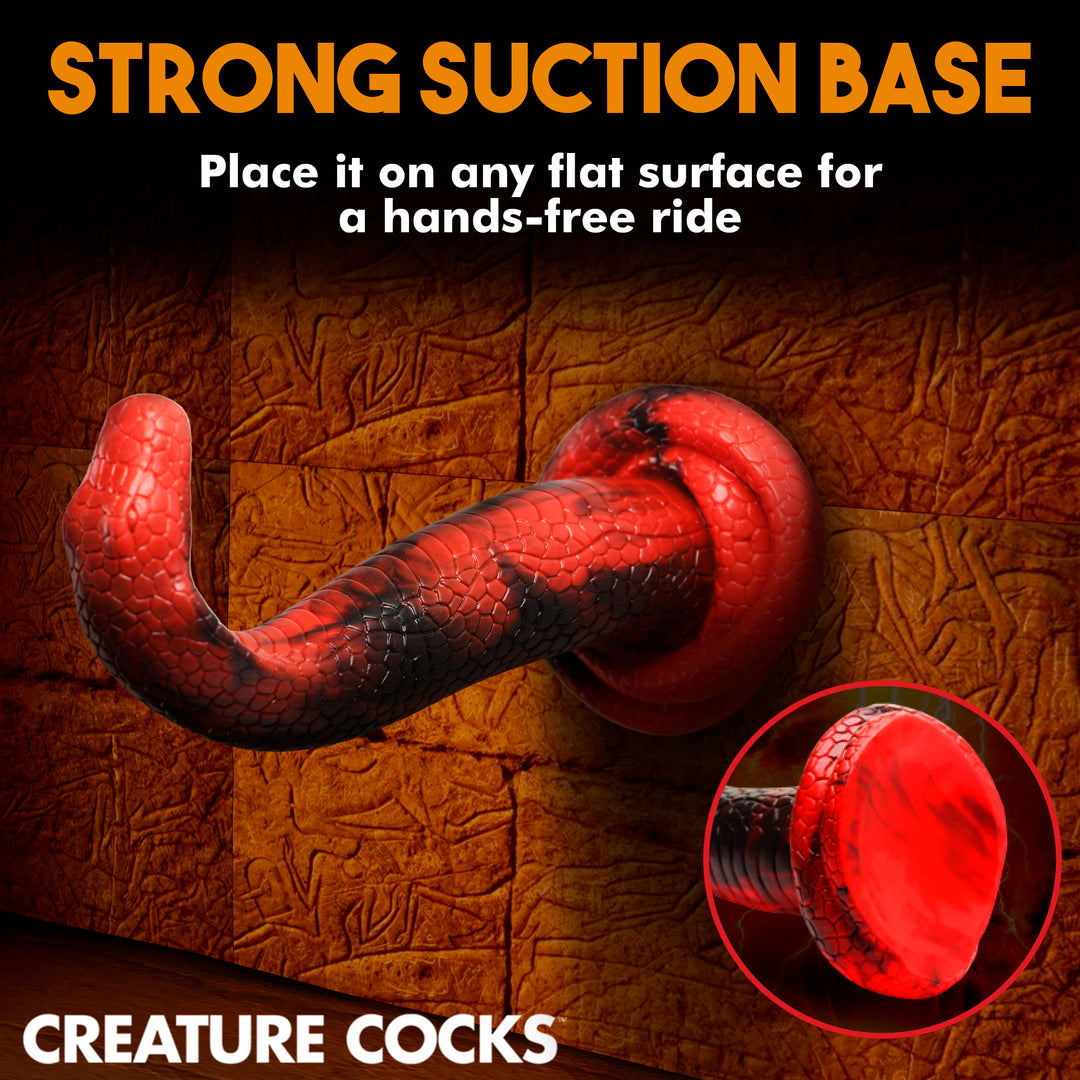 King Cobra 10 Inch Silicone Fantasy Snake Dildo w/ Suction Cup