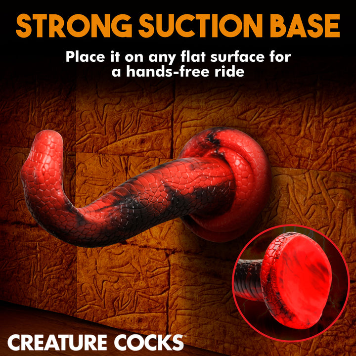 King Cobra 10 Inch Silicone Fantasy Snake Dildo w/ Suction Cup