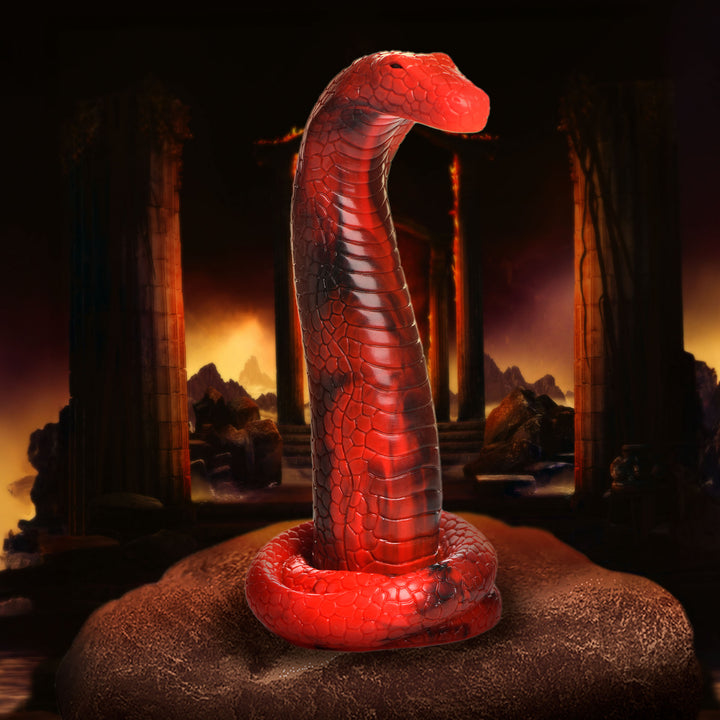 King Cobra 10 Inch Silicone Fantasy Snake Dildo w/ Suction Cup