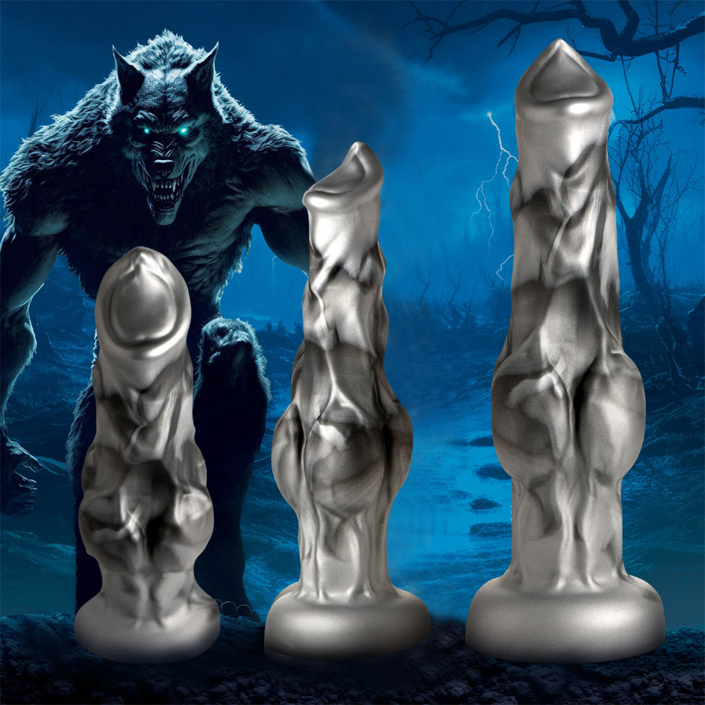 Night Prowler Silicone Wolf Knot Dildo in 3 SIZES w/ Suction Cup