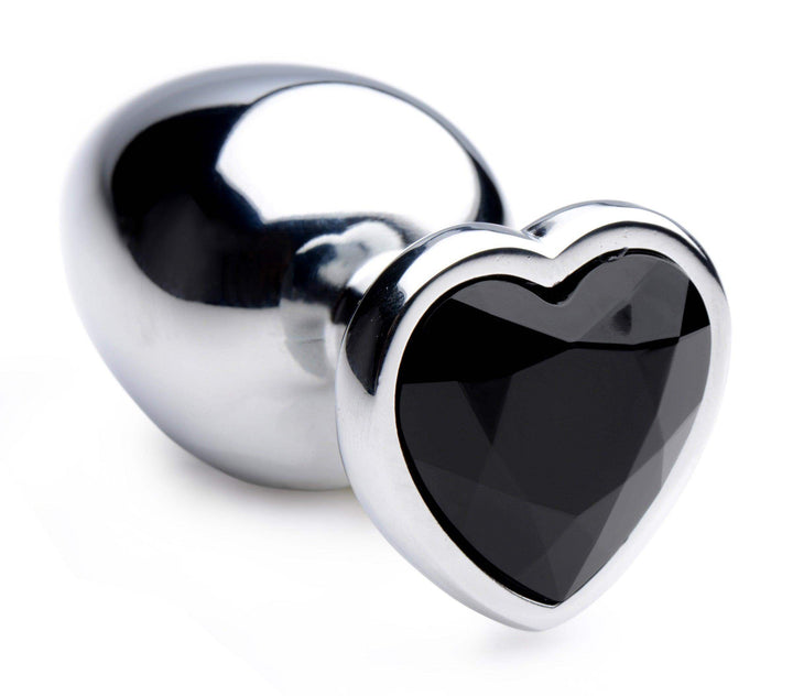 Heart Gem Anal Plug in Black Large