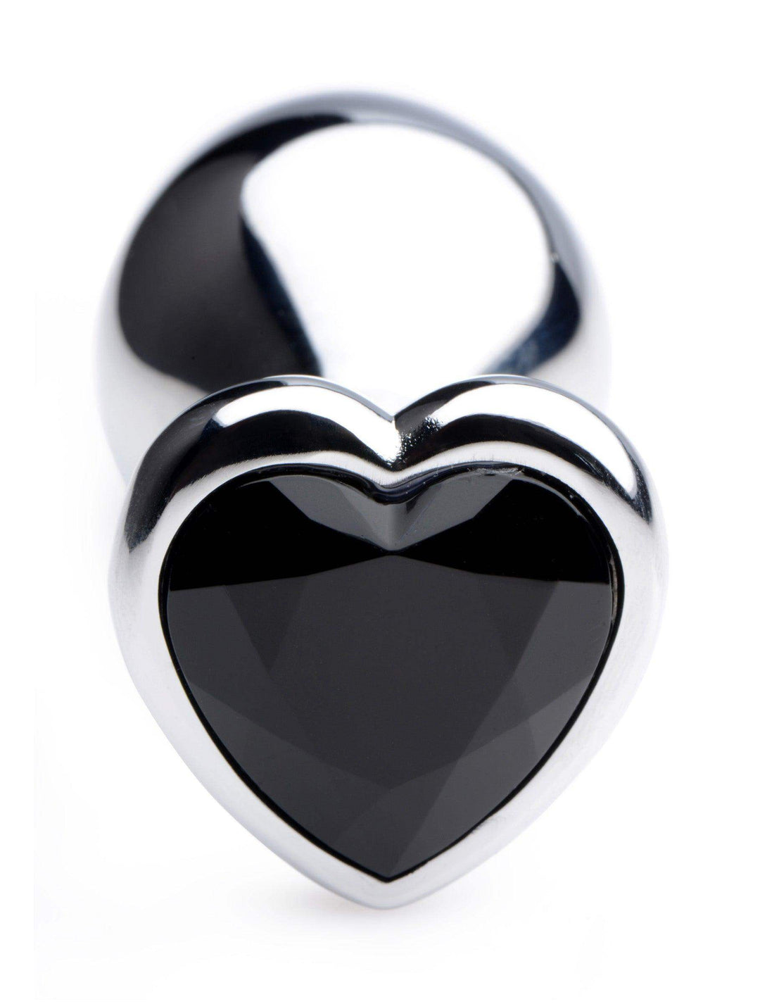 Heart Gem Anal Plug in Black Medium