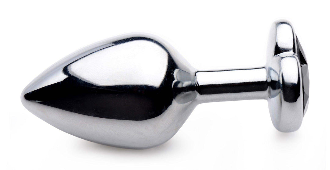 Heart Gem Anal Plug in Black Medium
