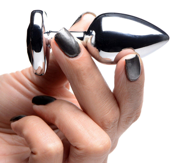 Heart Gem Anal Plug in Black Small