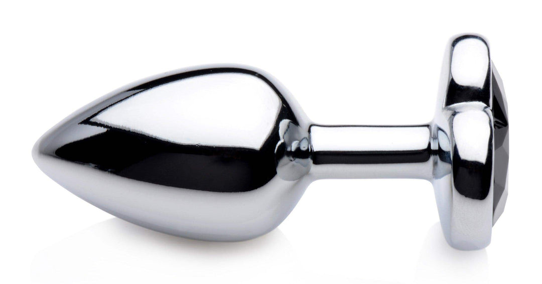Heart Gem Anal Plug in Black Small