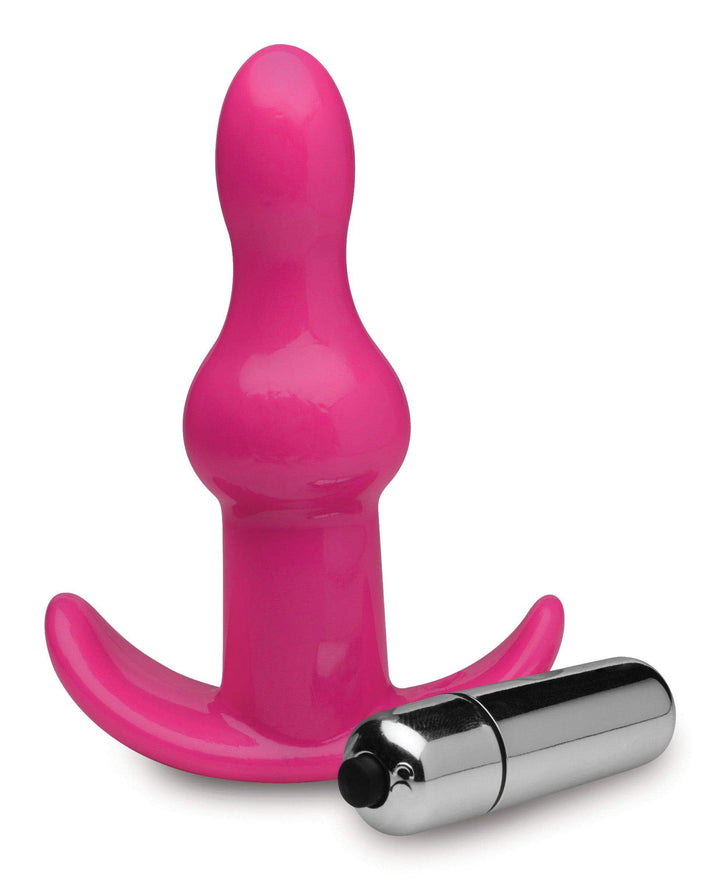 Bumpy Vibrating Anal Plug in Pink
