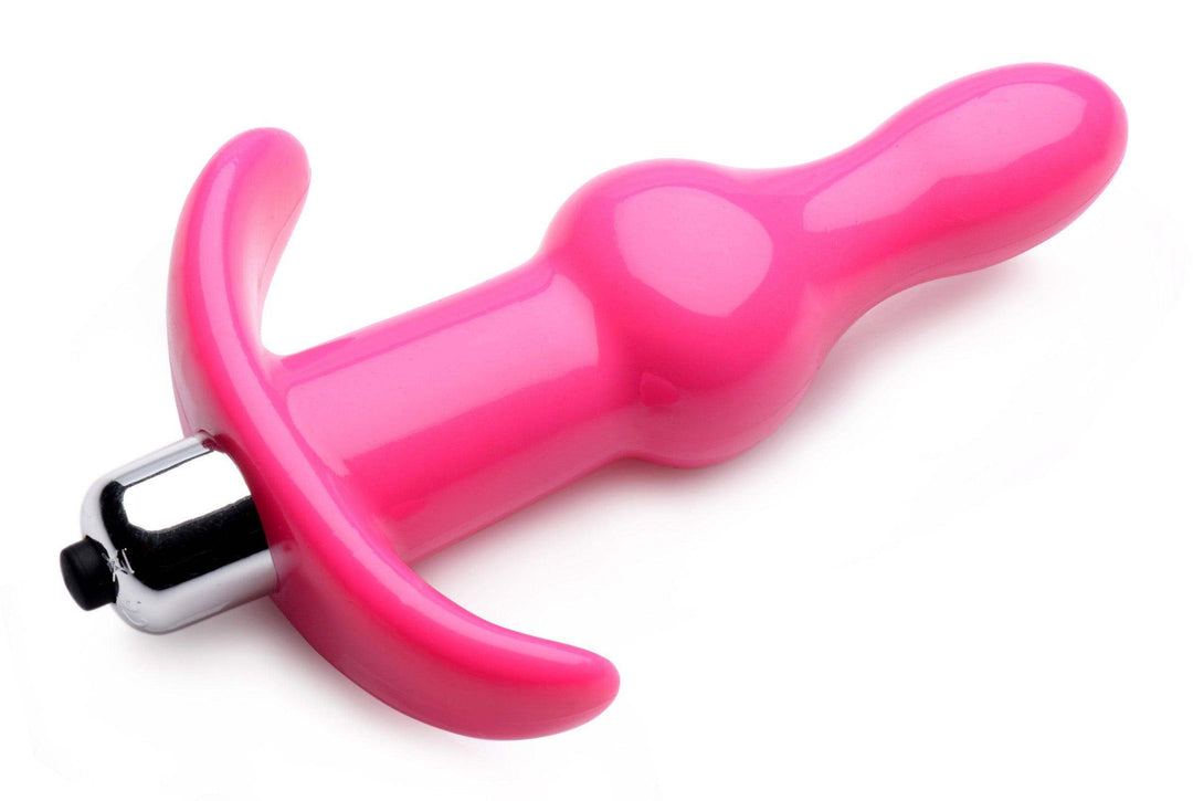 Bumpy Vibrating Anal Plug in Pink