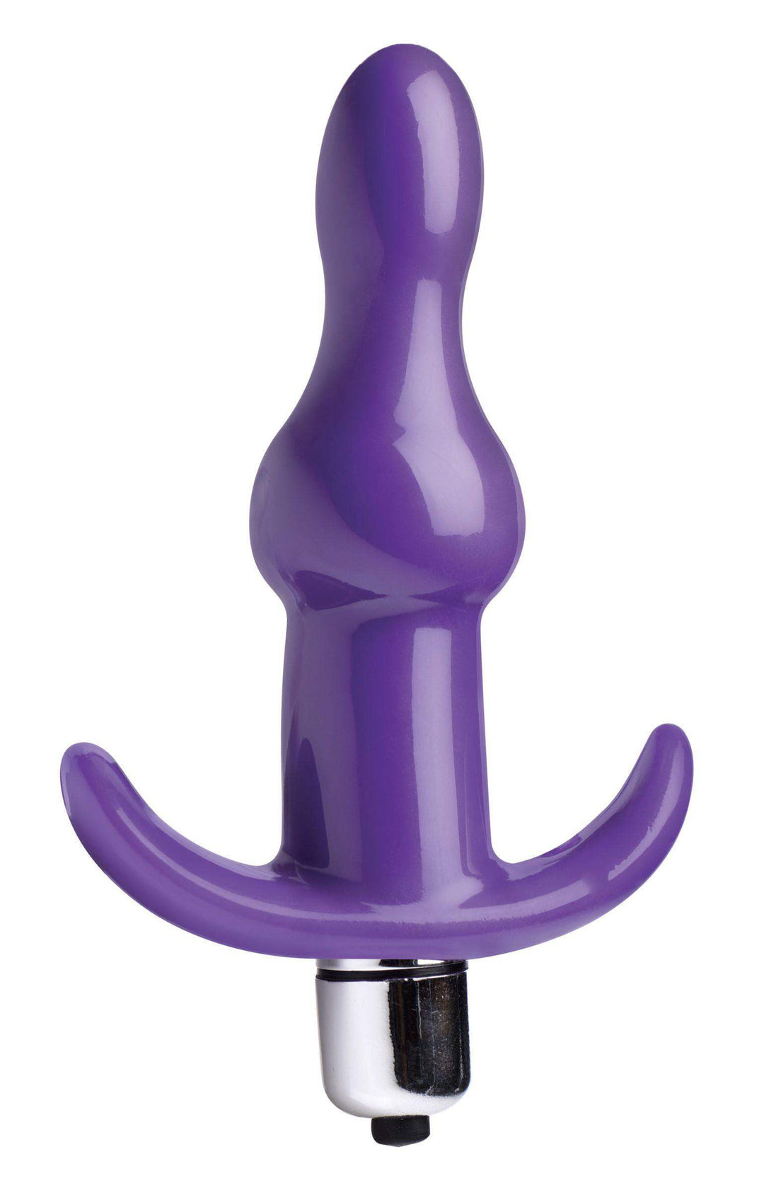 Bumpy Vibrating Anal Plug in Purple
