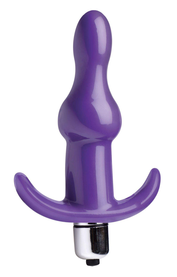 Bumpy Vibrating Anal Plug in Purple