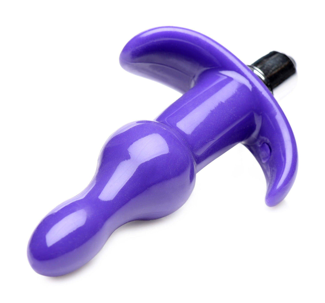 Bumpy Vibrating Anal Plug in Purple