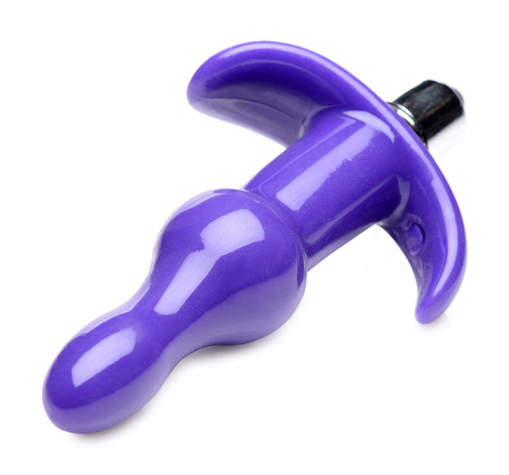 Bumpy Vibrating Anal Plug in Purple