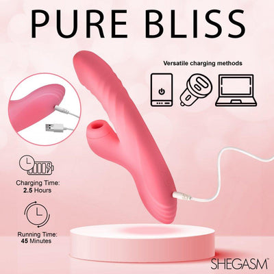 Candy-Thrust Silicone Thrusting and Sucking Rabbit Vibrator - The Dildo Hub