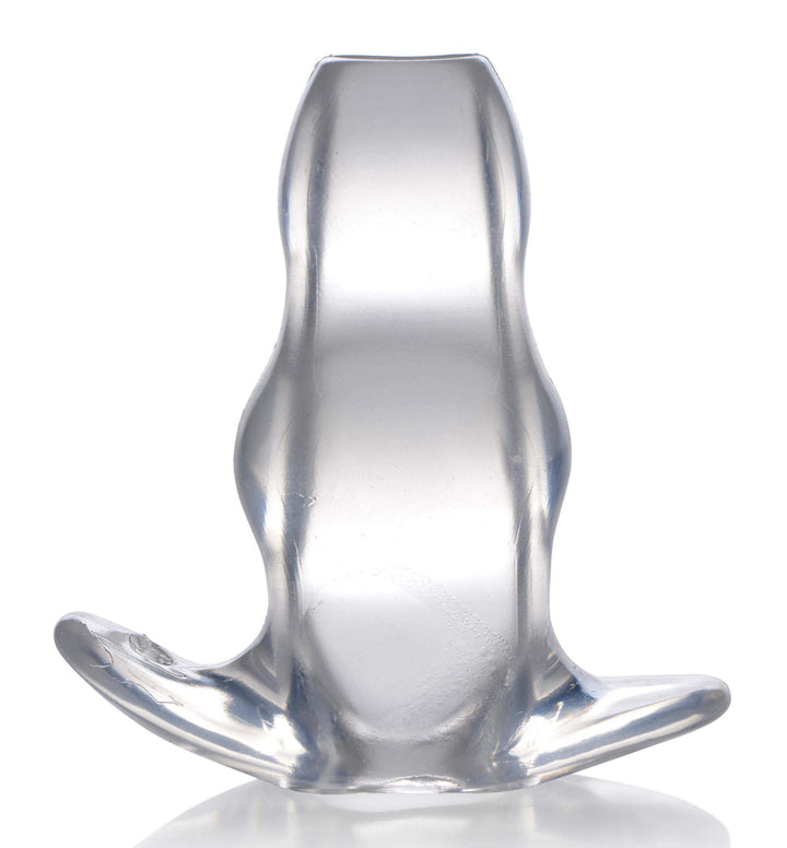 Clear View Hollow Anal Plug in Clear Medium