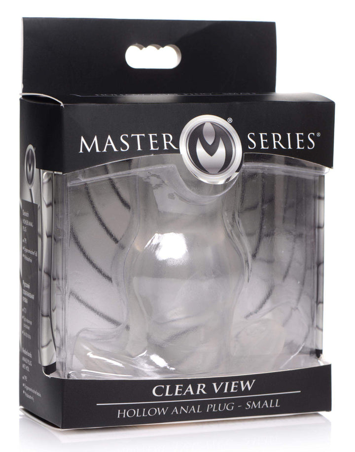 Clear View Hollow Anal Plug in Clear Small