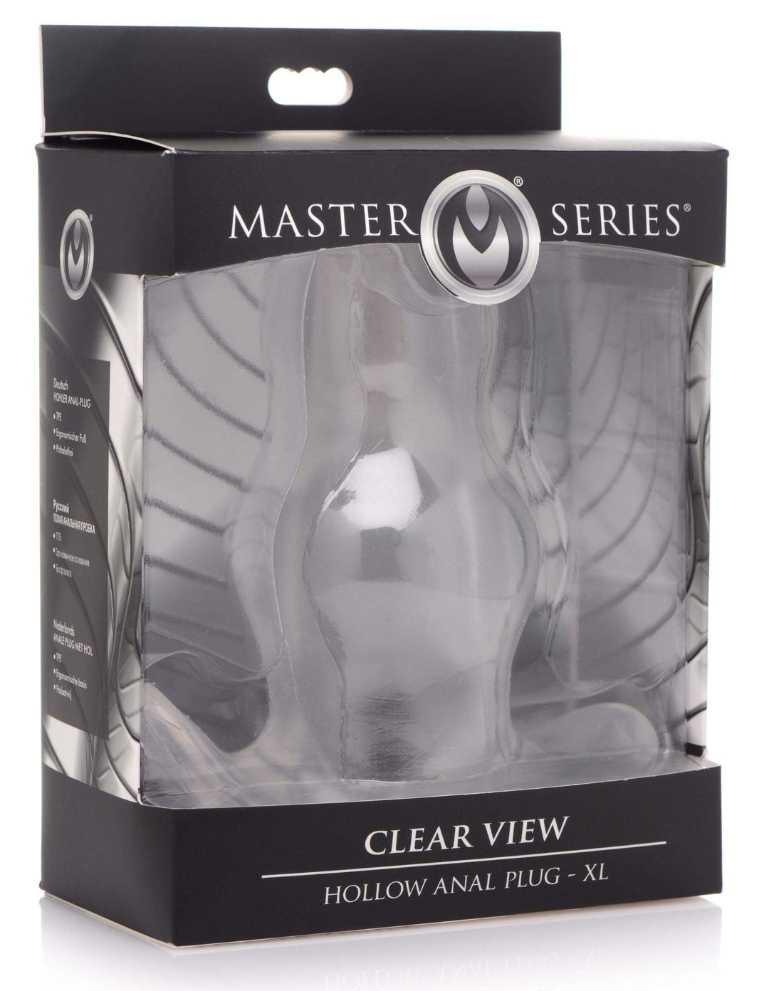 Clear View Hollow Anal Plug in Clear XL