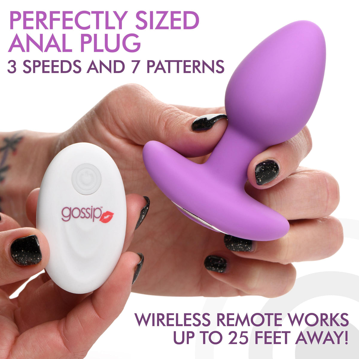 Pop Rocker 10X Vibrating Silicone Plug with Remote