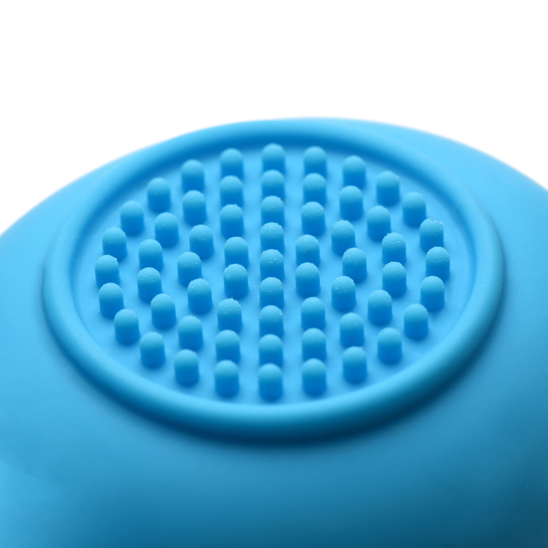 Love Loops 10X Silicone Cock Ring with Remote in Blue