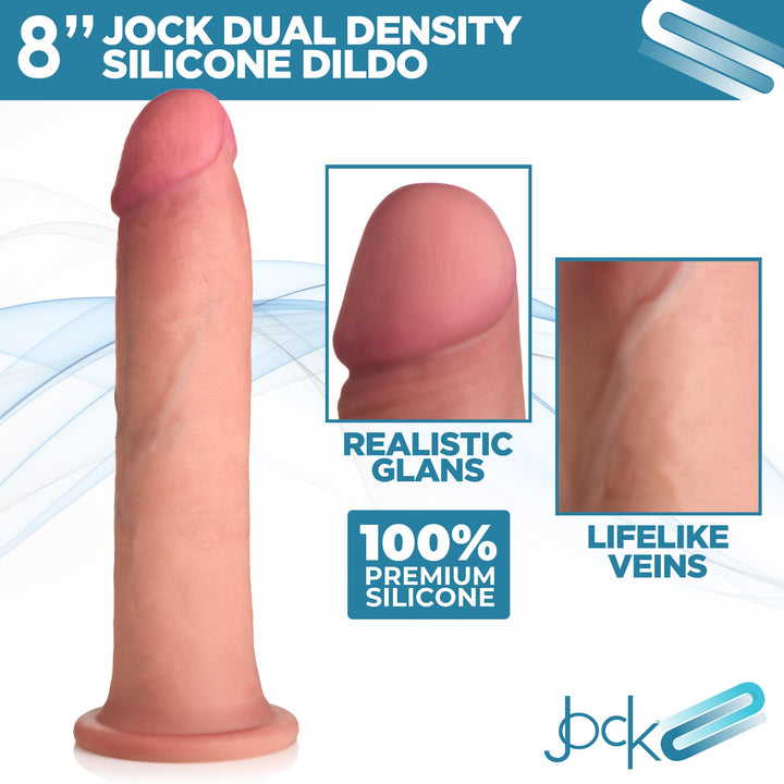 Jock Ultra Realistic Dual Density Silicone Dildo 8 Inch