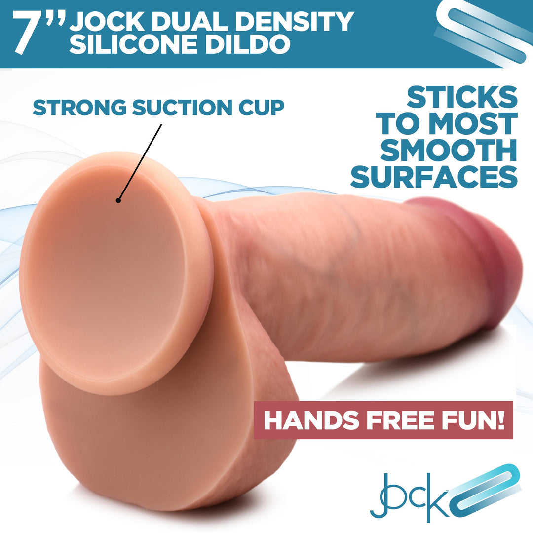 Jock 7 Inch Ultra Realistic Dual Density Dildo with Balls