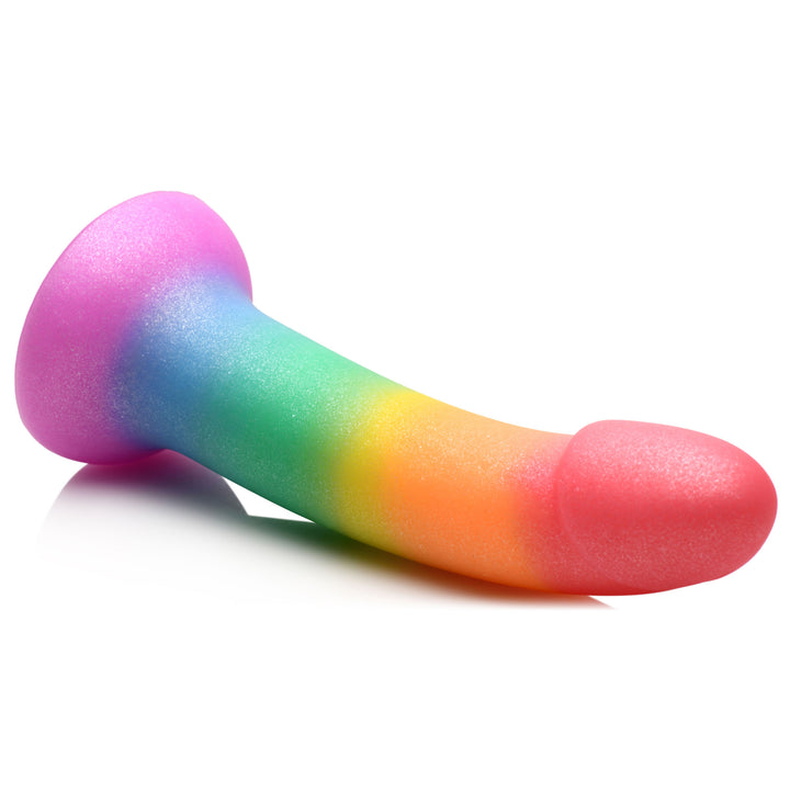 Phallic Rainbow Silicone Dildo with Suction Cup