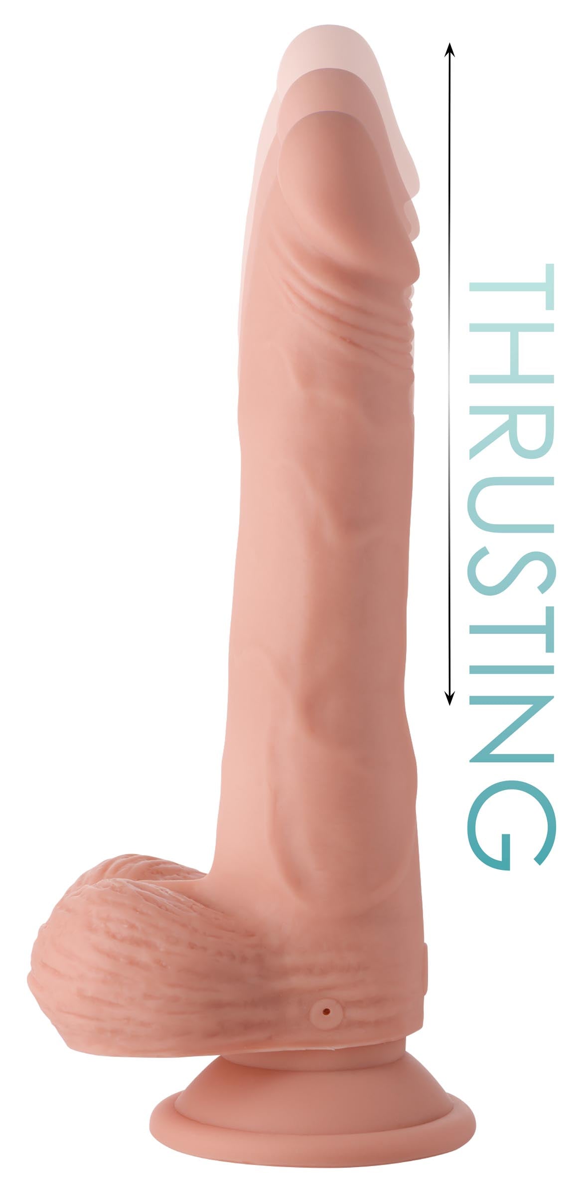 Easy Riders Thrusting and Vibrating 8 Inch Silicone Dildo
