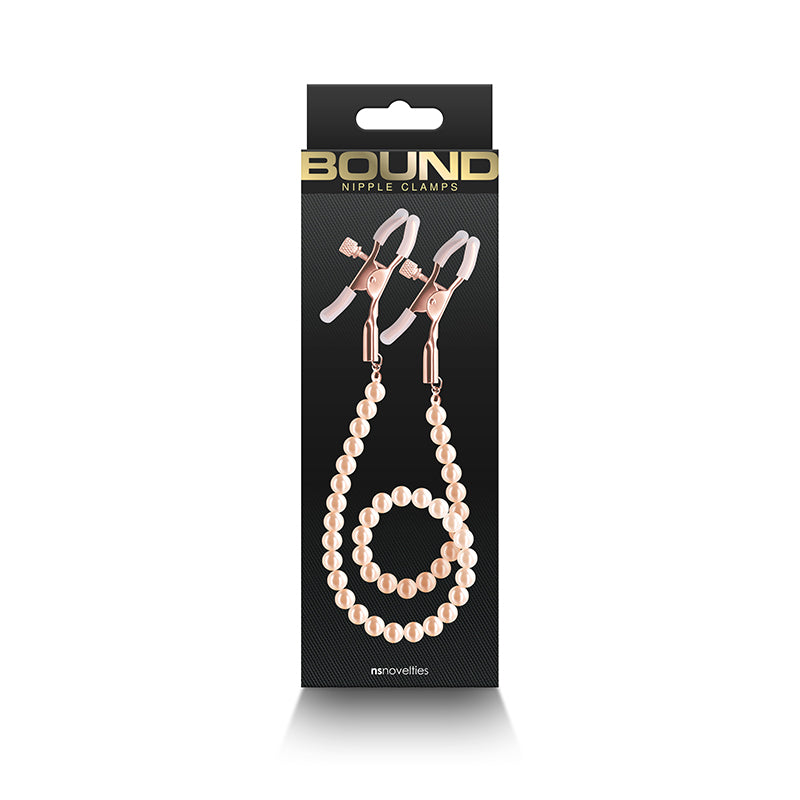 Bound Nipple Clamps DC1 Adjustable Clamps in Rose Gold