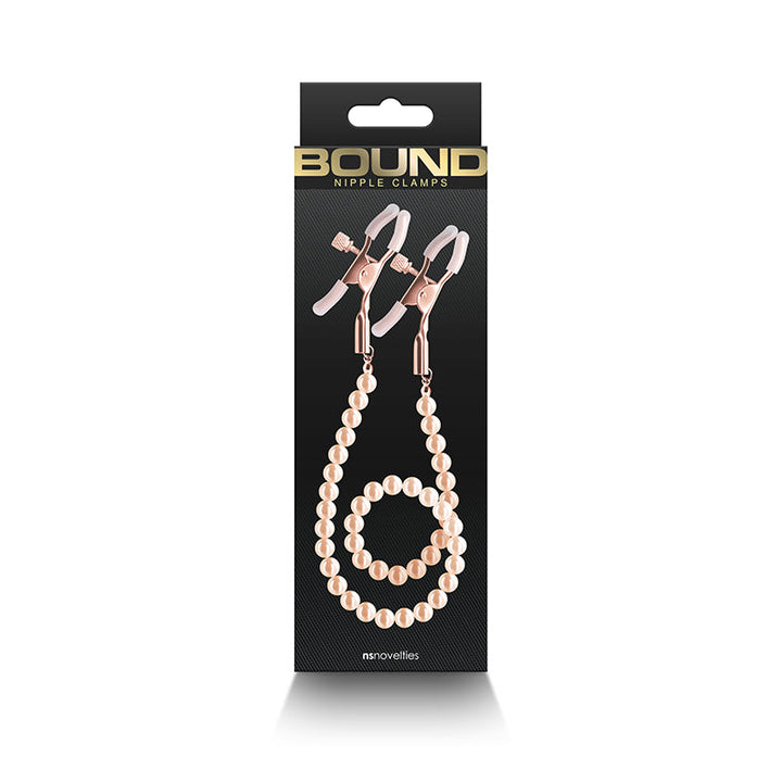 Bound Nipple Clamps DC1 Adjustable Clamps in Rose Gold
