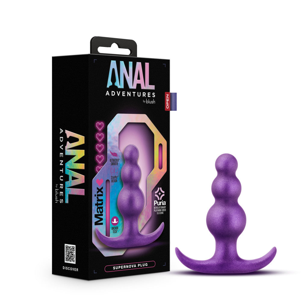 Anal Adventures Matrix Supernova Beaded Silicone Plug