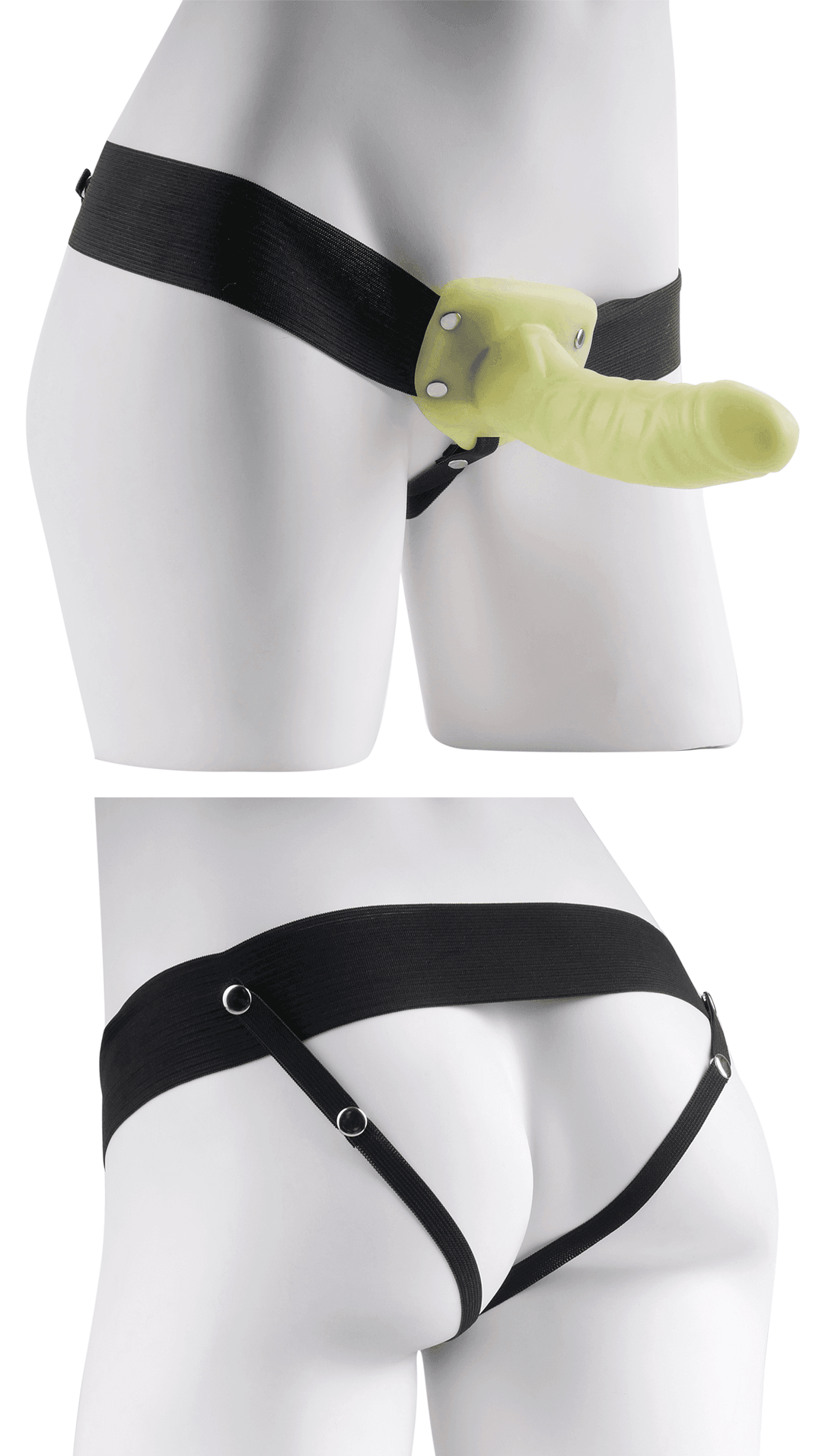 Fetish Fantasy Series for Him or Her Hollow Strap-on in Glow in the Dark