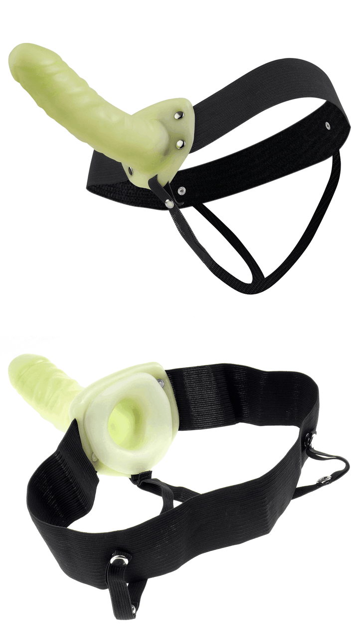 Fetish Fantasy Series for Him or Her Hollow Strap-on in Glow in the Dark