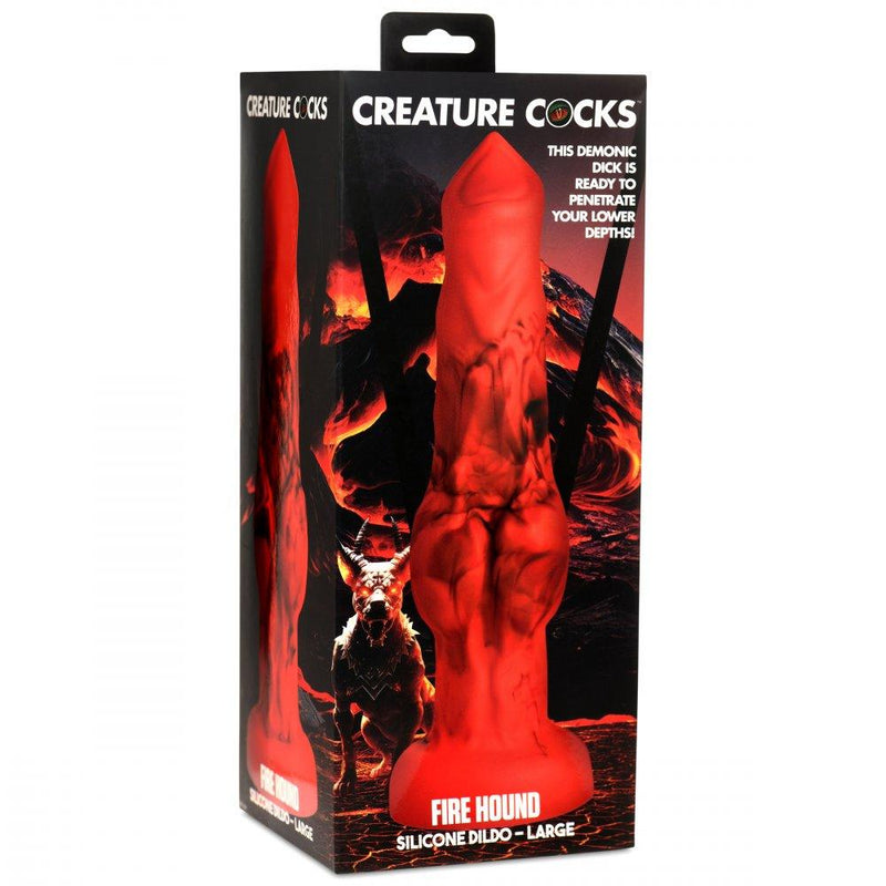 🔥 Hellfire Hound - 3 SIZES | Dog Dildo - Knot Dildo - Wolf Dildo - The Dildo Hub