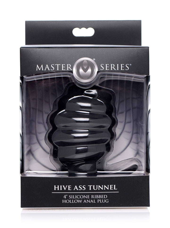 Hive Ass Tunnel Silicone Ribbed Hollow Anal Plug Large