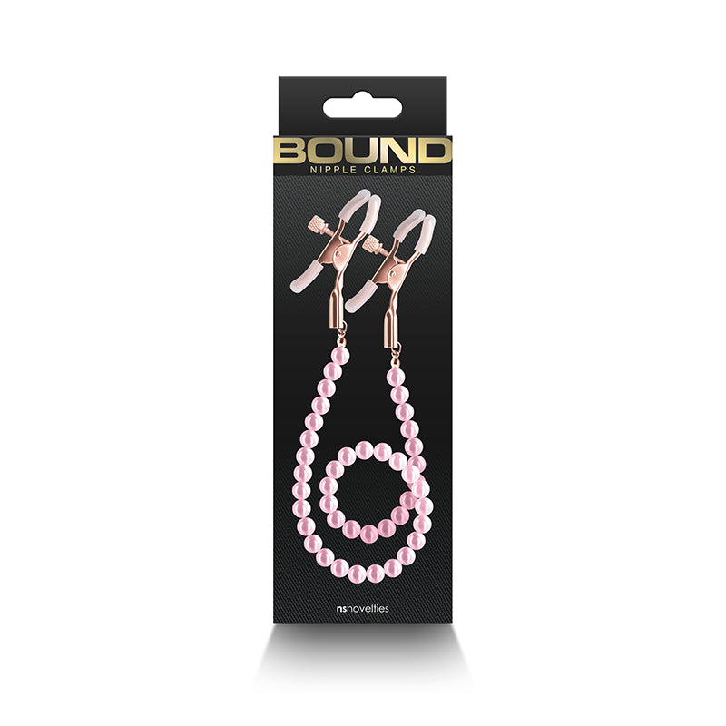 Bound Nipple Clamps DC1 Adjustable Clamps in Pink