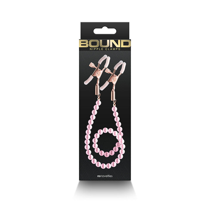 Bound Nipple Clamps DC1 Adjustable Clamps in Pink
