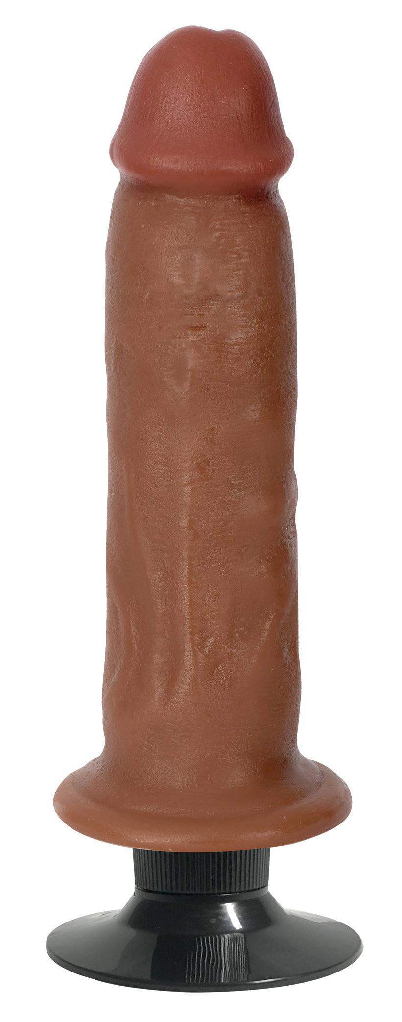 Jock Bareskin Vibrating Dildo in Dark 6 Inch