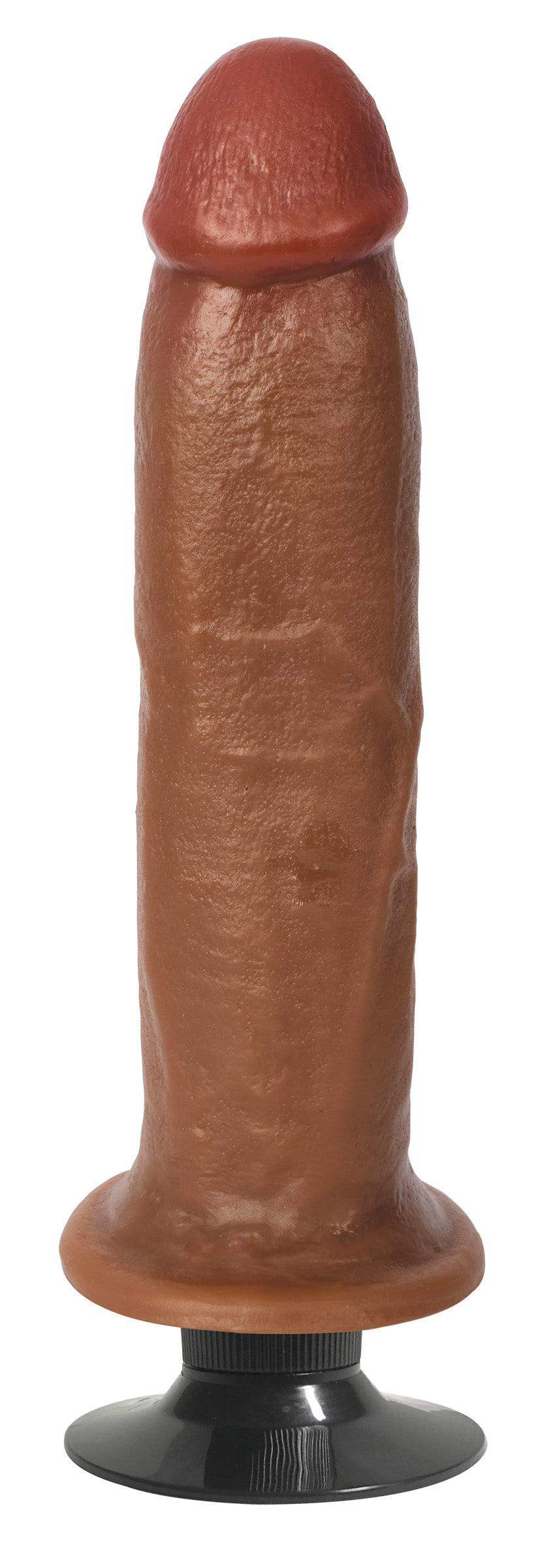 Jock Bareskin Vibrating Dildo in Dark 8 Inch