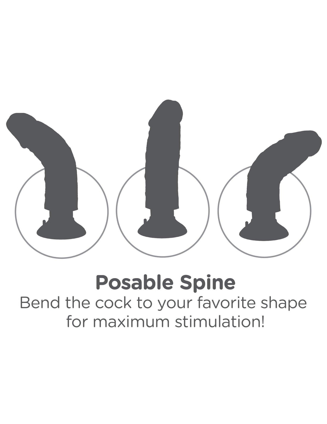 King Cock Vibrating Cock in Light 8 Inch