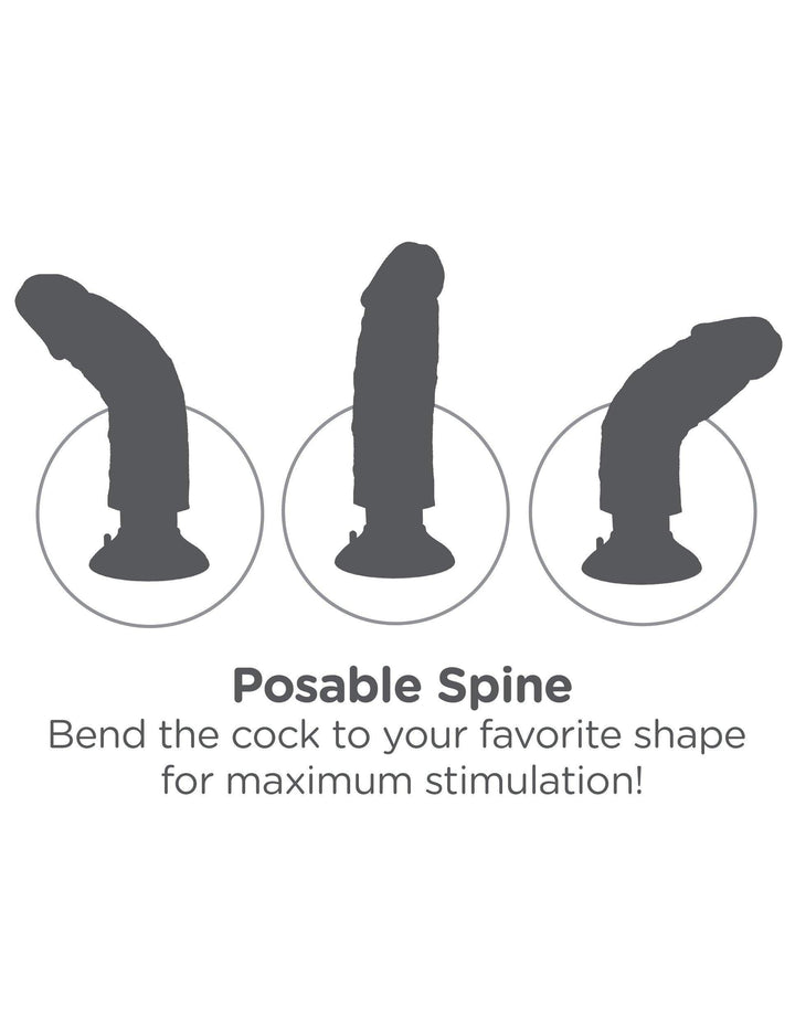 King Cock Vibrating Cock in Light 8 Inch
